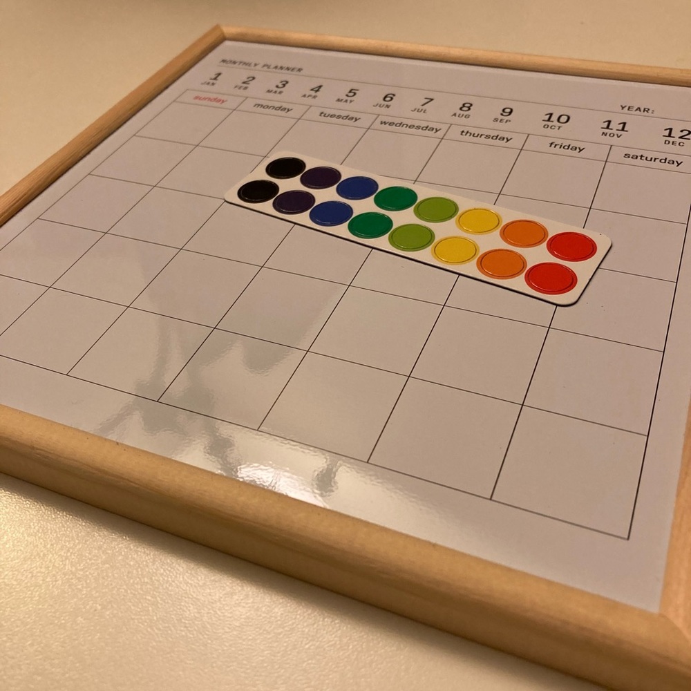 Mini Whiteboard planner with sticky magnets